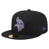 Minnesota Vikings New Era Color Pop 59FIFTY Fitted Hat Black - NFL