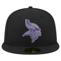 Minnesota Vikings New Era Color Pop 59FIFTY Fitted Hat Black - NFL
