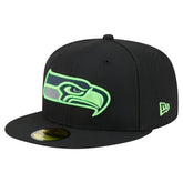 Seattle Seahawks New Era Color Pop 59FIFTY Fitted Hat Black - NFL