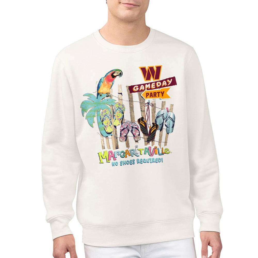 Washington Commanders Margaritaville Gameday Party Fleece Sweatshirt Cream - NFL