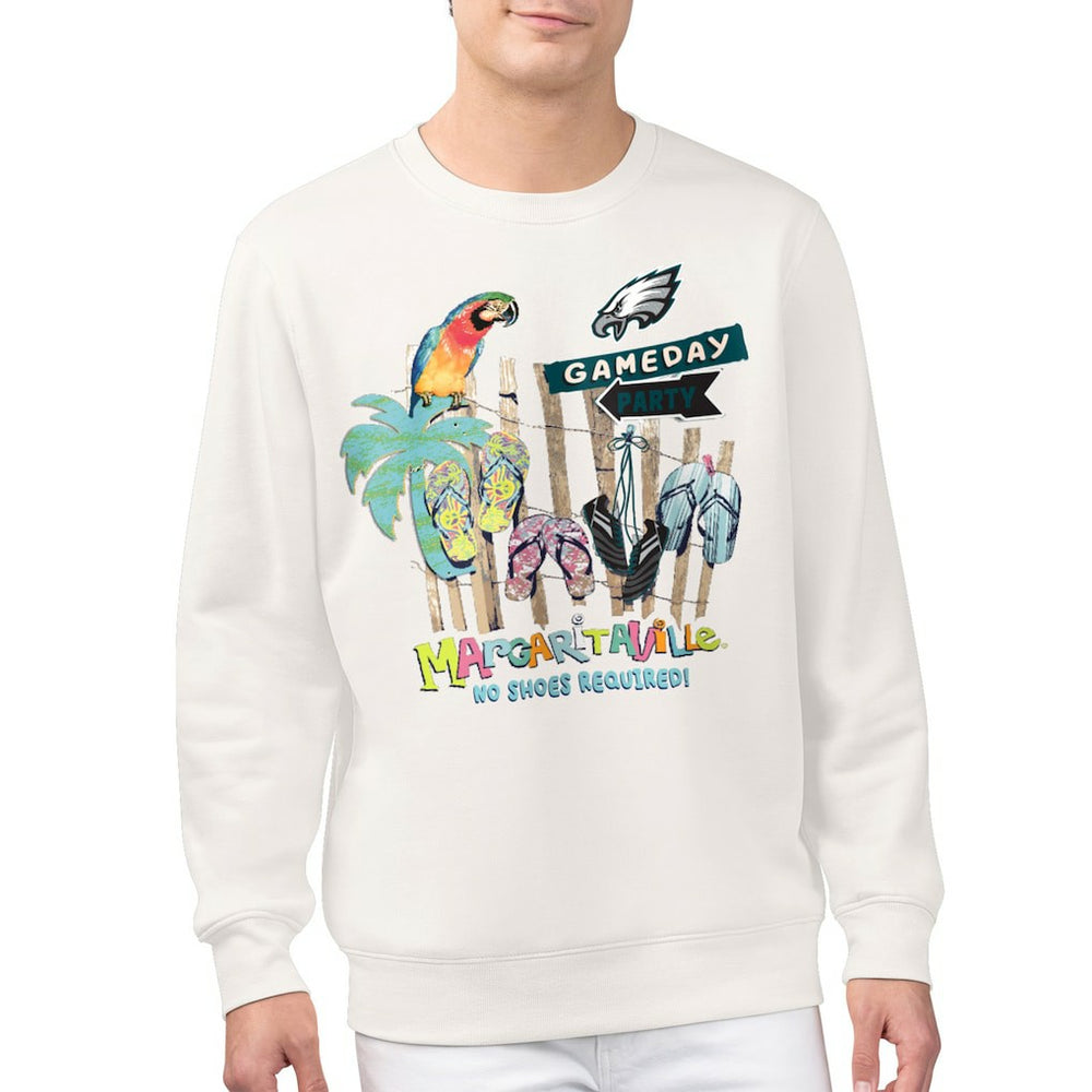 Philadelphia Eagles Margaritaville Gameday Party Fleece Sweatshirt Cream - NFL