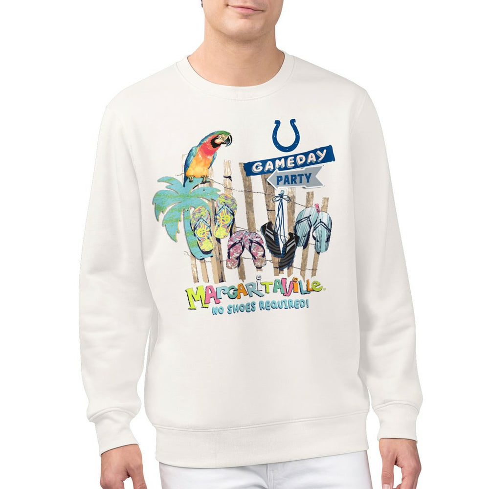 Indianapolis Colts Margaritaville Gameday Party Fleece Sweatshirt Cream - NFL