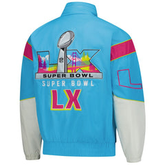Super Bowl LX Starter The Gust Full-Zip Hooded Jacket Light Blue - NFL