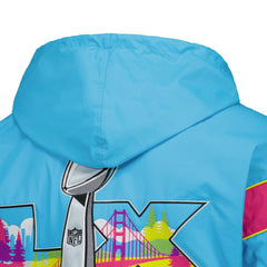 Super Bowl LX Starter The Gust Full-Zip Hooded Jacket Light Blue - NFL
