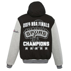 NBA - San Antonio Spurs JH Design 2014 NBA Finals Fleece Full-Zip Varsity Jacket - Black