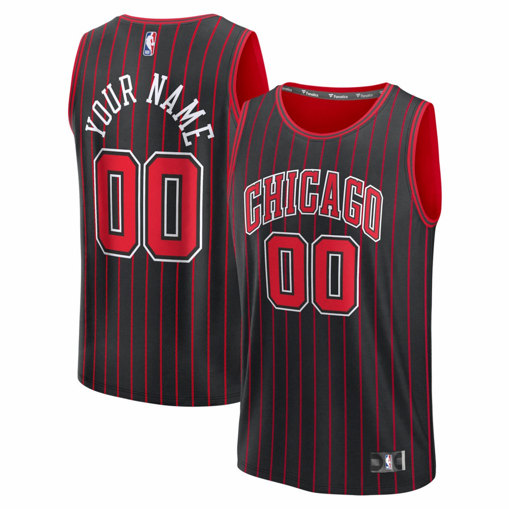 Fanatics - Chicago Bulls Youth Fastbreak Custom Jersey - Statement Editi- Black