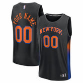 Fanatics - New York Knicks Youth Fastbreak Custom Jersey - Statement Edition - Black