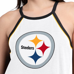 Pittsburgh Steelers G-III 4Her by Carl Banks Women's Redemption Win Slub Tank Top White - NFL