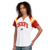 Kansas City Chiefs Starter Women's Game On Notch Neck T-Shirt White - NFL