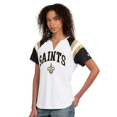 New Orleans Saints Starter Women's Game On Notch Neck T-Shirt White - NFL