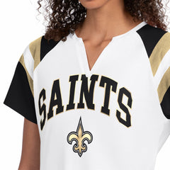 New Orleans Saints Starter Women's Game On Notch Neck T-Shirt White - NFL
