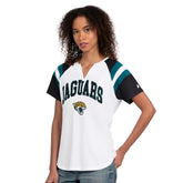 Jacksonville Jaguars Starter Women's Game On Notch Neck T-Shirt White - NFL