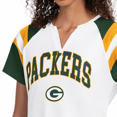 Green Bay Packers Starter Women's Game On Notch Neck T-Shirt White - NFL