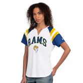 Los Angeles Rams Starter Women's Game On Notch Neck T-Shirt White - NFL