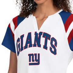 New York Giants Starter Women's Game On Notch Neck T-Shirt White - NFL