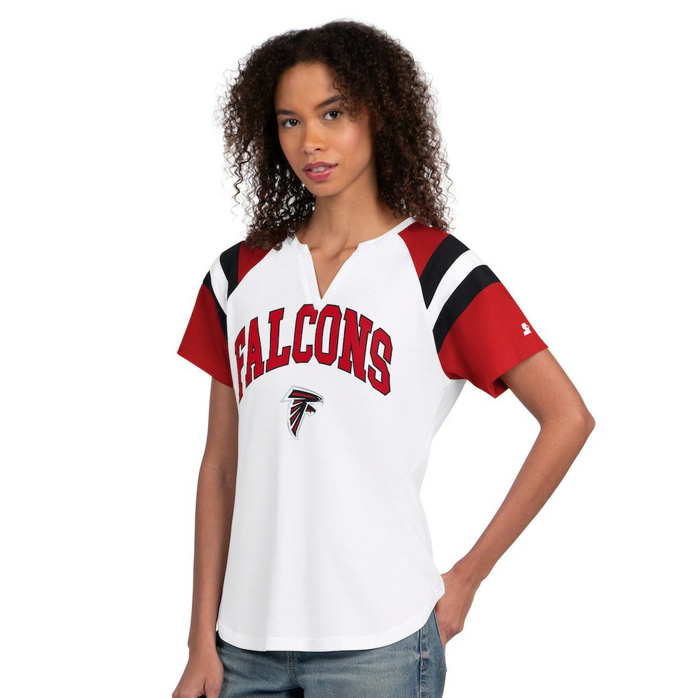 Atlanta Falcons Starter Women's Game On Notch Neck T-Shirt White - NFL