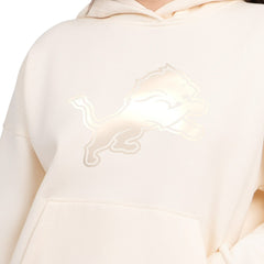 Detroit Lions Starter Women's Pastels Relaxed Travel Hoodie Cream - NFL