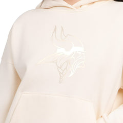 Minnesota Vikings Starter Women's Pastels Relaxed Travel Hoodie Cream - NFL