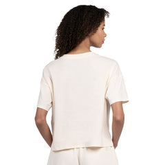 Detroit Lions Starter Women's Pastel Travel Boxy Cropped T-Shirt Cream - NFL