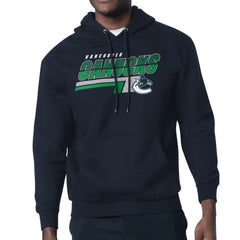Vancouver Canucks - Starter Logo Push Fleece Hoodie Blue