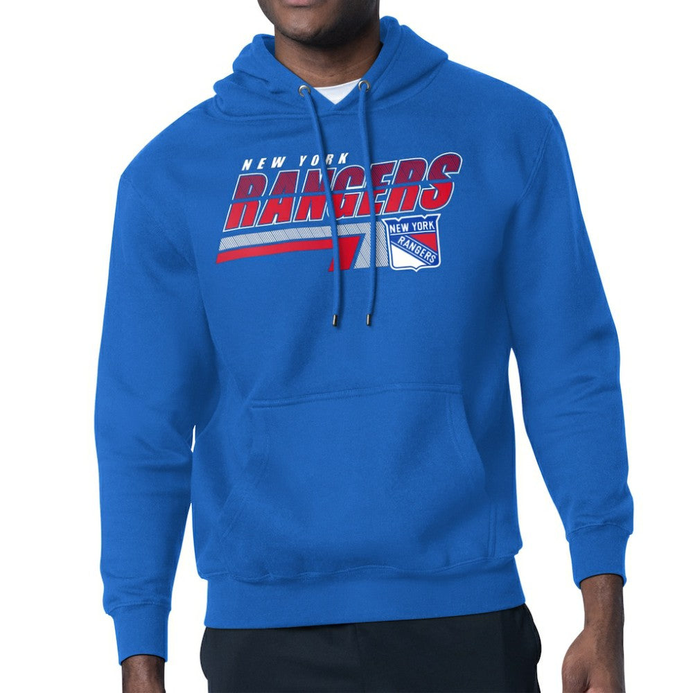 New York Rangers Starter Logo Push Fleece Hoodie Royal