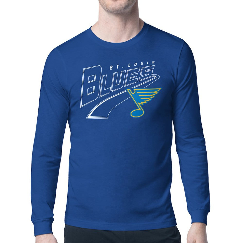 St. Louis Blues - Starter Modern Tailsweep Long Sleeve T-Shirt Blue