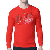 Detroit Red Wings - Starter Modern Tailsweep Long Sleeve T-Shirt Red