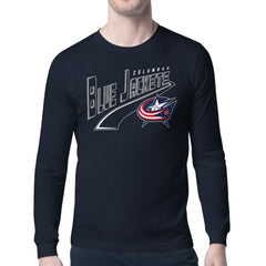 Columbus Blue Jackets - Starter Modern Tailsweep Long Sleeve T-Shirt Navy