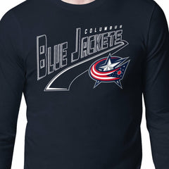 Columbus Blue Jackets - Starter Modern Tailsweep Long Sleeve T-Shirt Navy