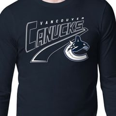 Vancouver Canucks - Starter Modern Tailsweep Long Sleeve T-Shirt Blue