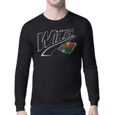 Minnesota Wild - Starter Modern Tailsweep Long Sleeve T-Shirt Black