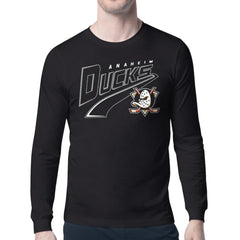 Anaheim Ducks - Starter Modern Tailsweep Long Sleeve T-Shirt Black