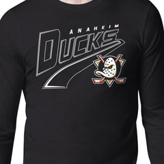 Anaheim Ducks - Starter Modern Tailsweep Long Sleeve T-Shirt Black