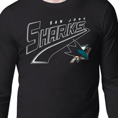 San Jose Sharks - Starter Modern Tailsweep Long Sleeve T-Shirt Black
