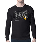 Pittsburgh Penguins Starter Modern Tailsweep Long Sleeve T-Shirt Black