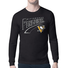 Pittsburgh Penguins Starter Modern Tailsweep Long Sleeve T-Shirt Black