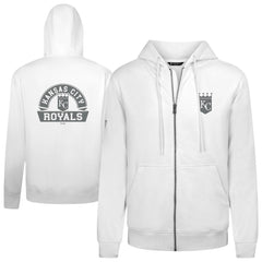 Kansas City Royals Levelwear Podium Chenille Logo Full-Zip Hoodie Lifestyle