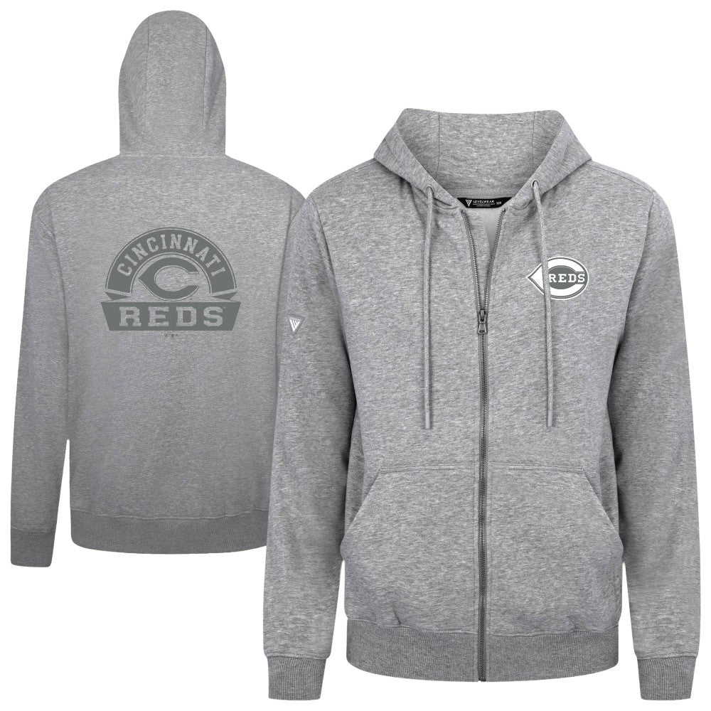 Cincinnati Reds Levelwear Podium Banner Arch Full-Zip Hoodie Clearance
