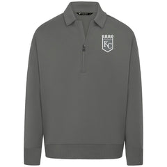 Kansas City Royals Levelwear Luxe Signature Quarter-Zip Chenille Logo Tri-Blend Sweatshirt Online