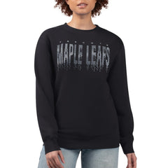 Toronto Maple Leafs - G-III 4Her by Carl Banks Women's Metallic Drop Printed Fleece Sweatshirt Black