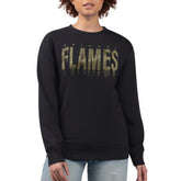 Calgary Flames - G-III 4Her by Carl Banks Women's Metallic Drop Printed Fleece Sweatshirt Black