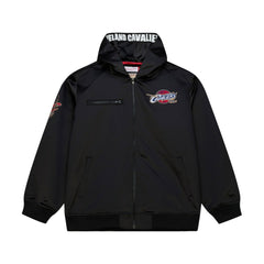 Mitchell & Ness - Cleveland Cavaliers Hardwood Classics Nights Walk the Tunnel Satin Bomber Full-Snap Hooded Jacket - Black
