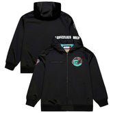 Mitchell & Ness - Memphis Grizzlies Hardwood Classics Nights Walk the Tunnel Satin Bomber Full-Snap Hooded Jacket - Black