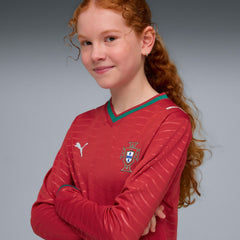 Puma Portugal National Team Youth 2026 Home Replica Long Sleeve Jerseys - Red