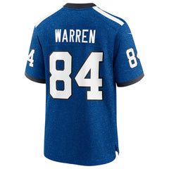 Tyler Warren Indianapolis Colts Alternate 2 Indiana Nights Game Jersey Heather Royal - Nike