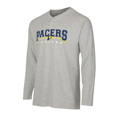 NBA - Indiana Pacers Concepts Sport Hawthorn Thermal Knit Long Sleeve Henley T-Shirt - Gray