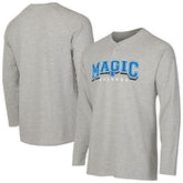 NBA - Orlando Magic Concepts Sport Hawthorn Thermal Knit Long Sleeve Henley T-Shirt - Gray