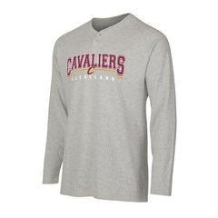 NBA - Cleveland Cavaliers Concepts Sport Hawthorn Thermal Knit Long Sleeve Henley T-Shirt - Gray