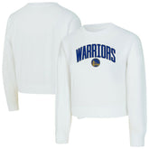 NBA - Golden State Warriors Concepts Sport Women's Laney Chenille Cropped Long Sleeve T-Shirt - White