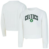 NBA - Boston Celtics Concepts Sport Women's Laney Chenille Cropped Long Sleeve T-Shirt - White